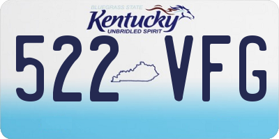 KY license plate 522VFG