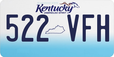 KY license plate 522VFH