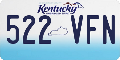 KY license plate 522VFN