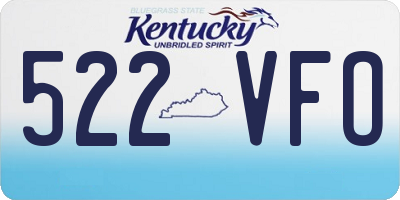 KY license plate 522VFO