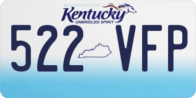 KY license plate 522VFP