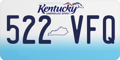 KY license plate 522VFQ