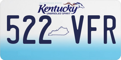 KY license plate 522VFR