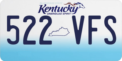 KY license plate 522VFS