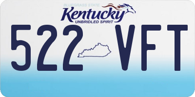 KY license plate 522VFT