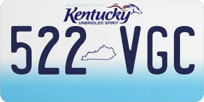 KY license plate 522VGC