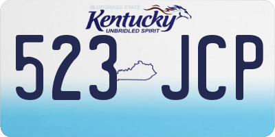 KY license plate 523JCP