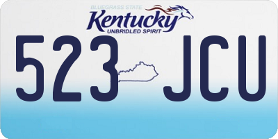 KY license plate 523JCU