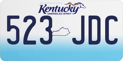 KY license plate 523JDC