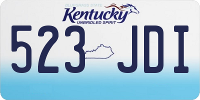 KY license plate 523JDI