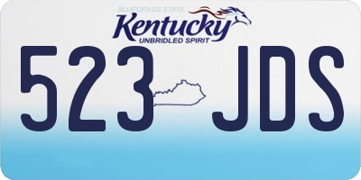 KY license plate 523JDS