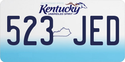 KY license plate 523JED