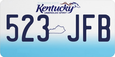KY license plate 523JFB