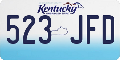 KY license plate 523JFD