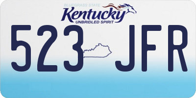 KY license plate 523JFR