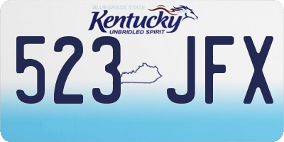 KY license plate 523JFX