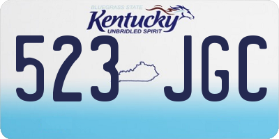 KY license plate 523JGC