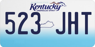 KY license plate 523JHT
