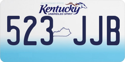 KY license plate 523JJB