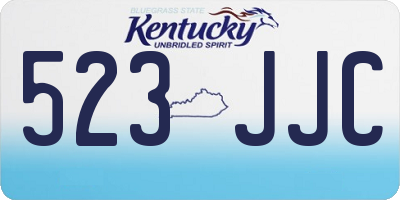 KY license plate 523JJC