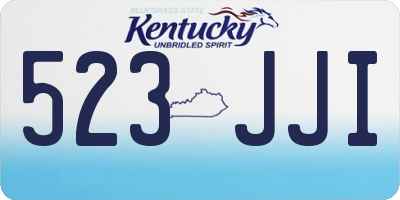 KY license plate 523JJI
