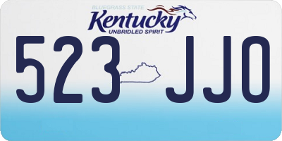 KY license plate 523JJO