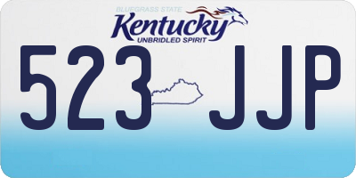 KY license plate 523JJP