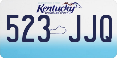 KY license plate 523JJQ