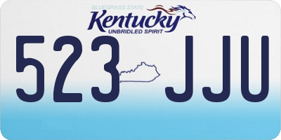 KY license plate 523JJU