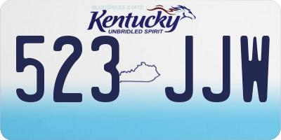KY license plate 523JJW