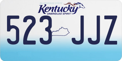 KY license plate 523JJZ
