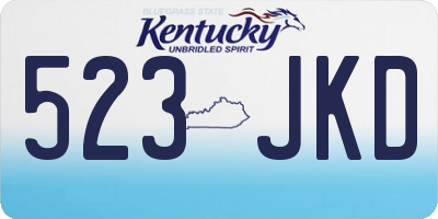 KY license plate 523JKD
