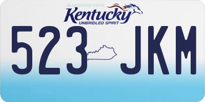 KY license plate 523JKM