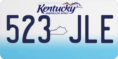 KY license plate 523JLE