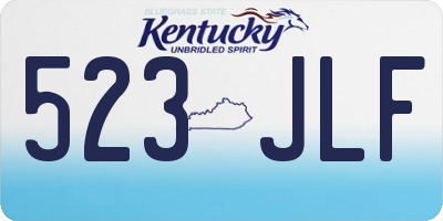 KY license plate 523JLF