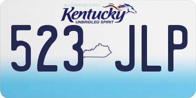 KY license plate 523JLP