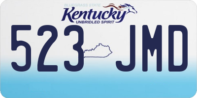 KY license plate 523JMD