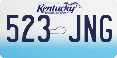 KY license plate 523JNG
