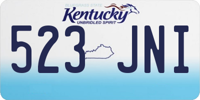 KY license plate 523JNI