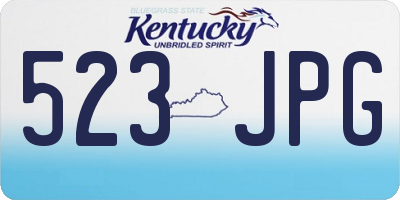 KY license plate 523JPG
