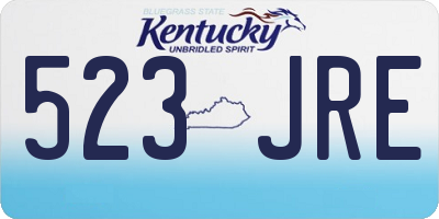 KY license plate 523JRE