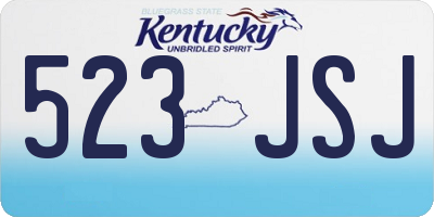 KY license plate 523JSJ