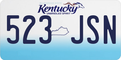 KY license plate 523JSN