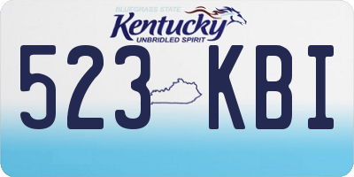 KY license plate 523KBI