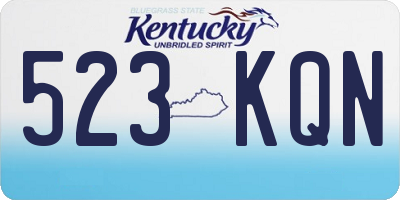 KY license plate 523KQN