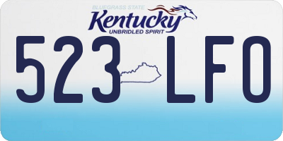 KY license plate 523LFO