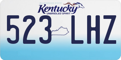 KY license plate 523LHZ