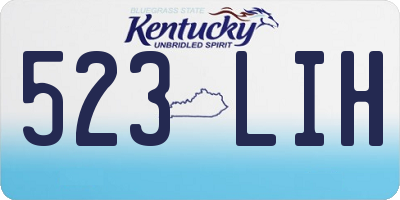 KY license plate 523LIH