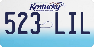 KY license plate 523LIL