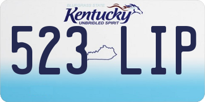 KY license plate 523LIP